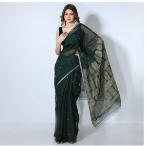 Green Color Cotton Saree
